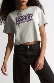 Brooklyn Industries Crop Logo Graphic T-Shirt