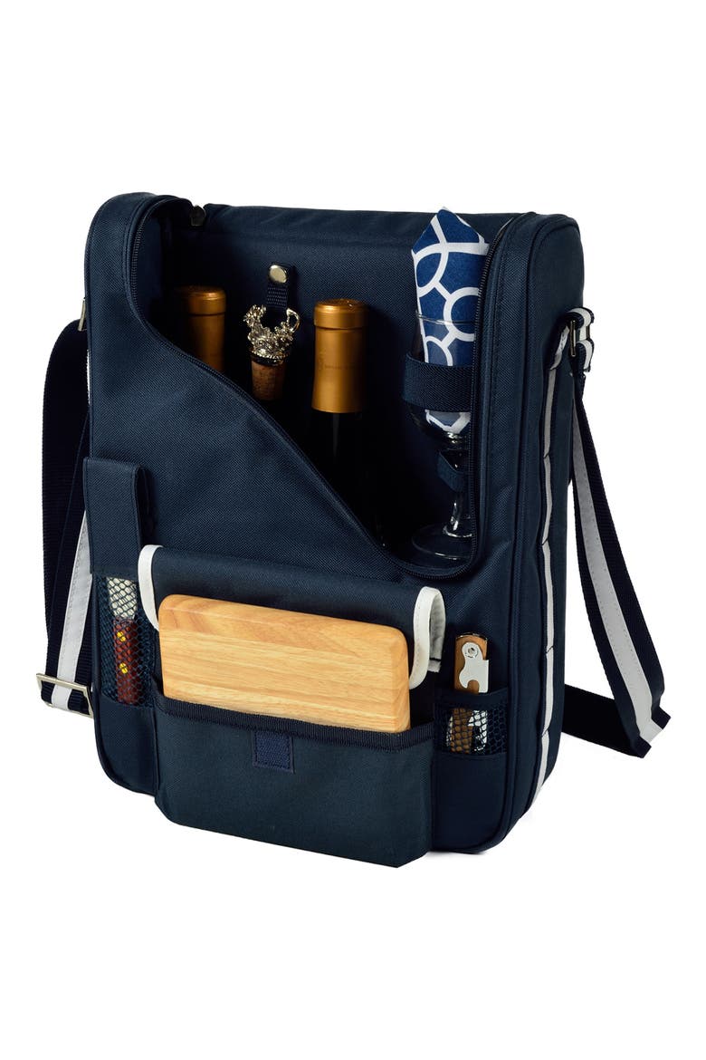 Wine & Cheese Cooler Bag, Alternate, color, NAVY