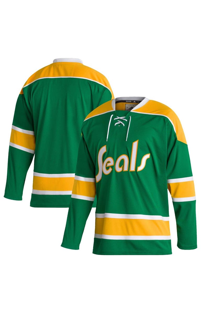adidas Men's adidas Green California Golden Seals Team Classics Authentic Blank Jersey, Main, color, 