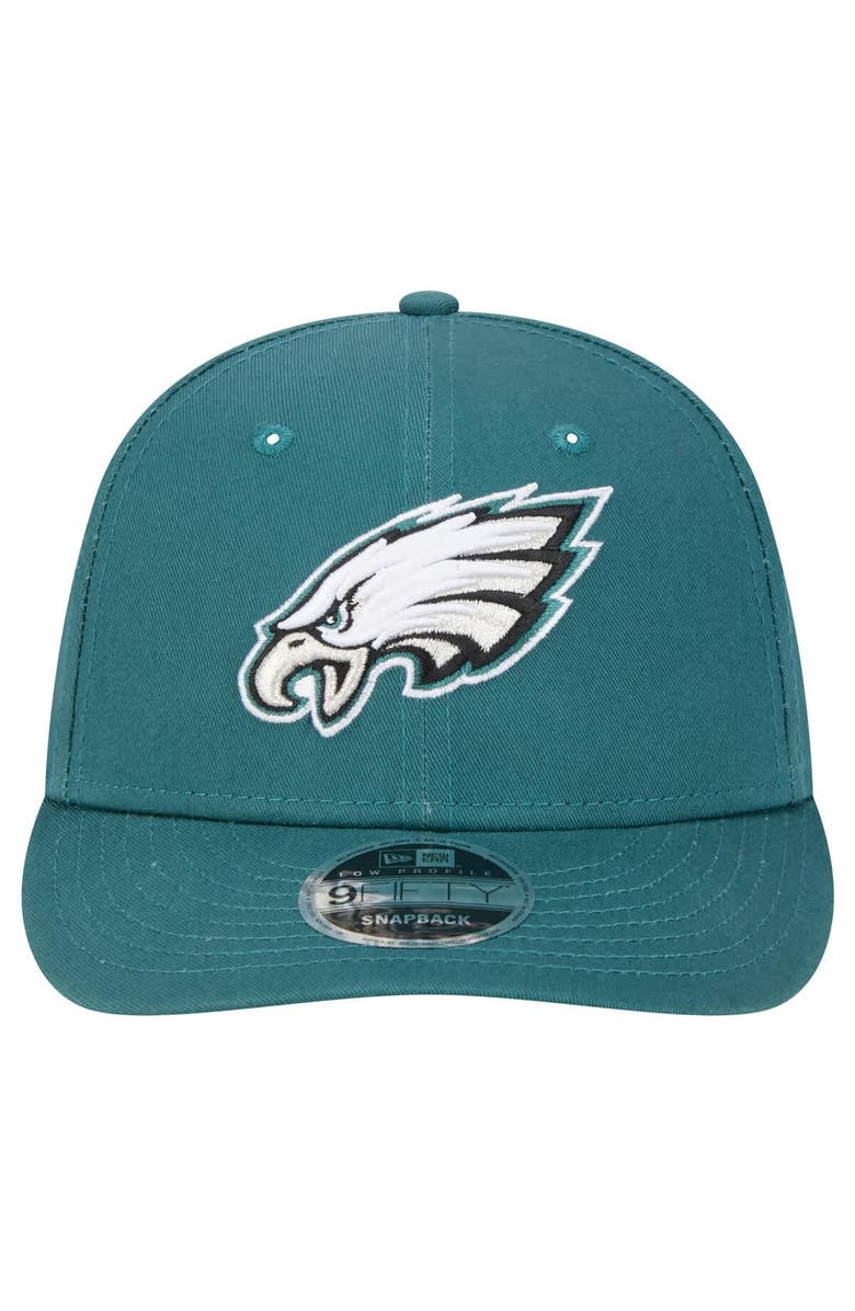 New Era Men's New Era Green Philadelphia Eagles Main Low Profile 9FIFTY Snapback Hat, Alternate, color, Green