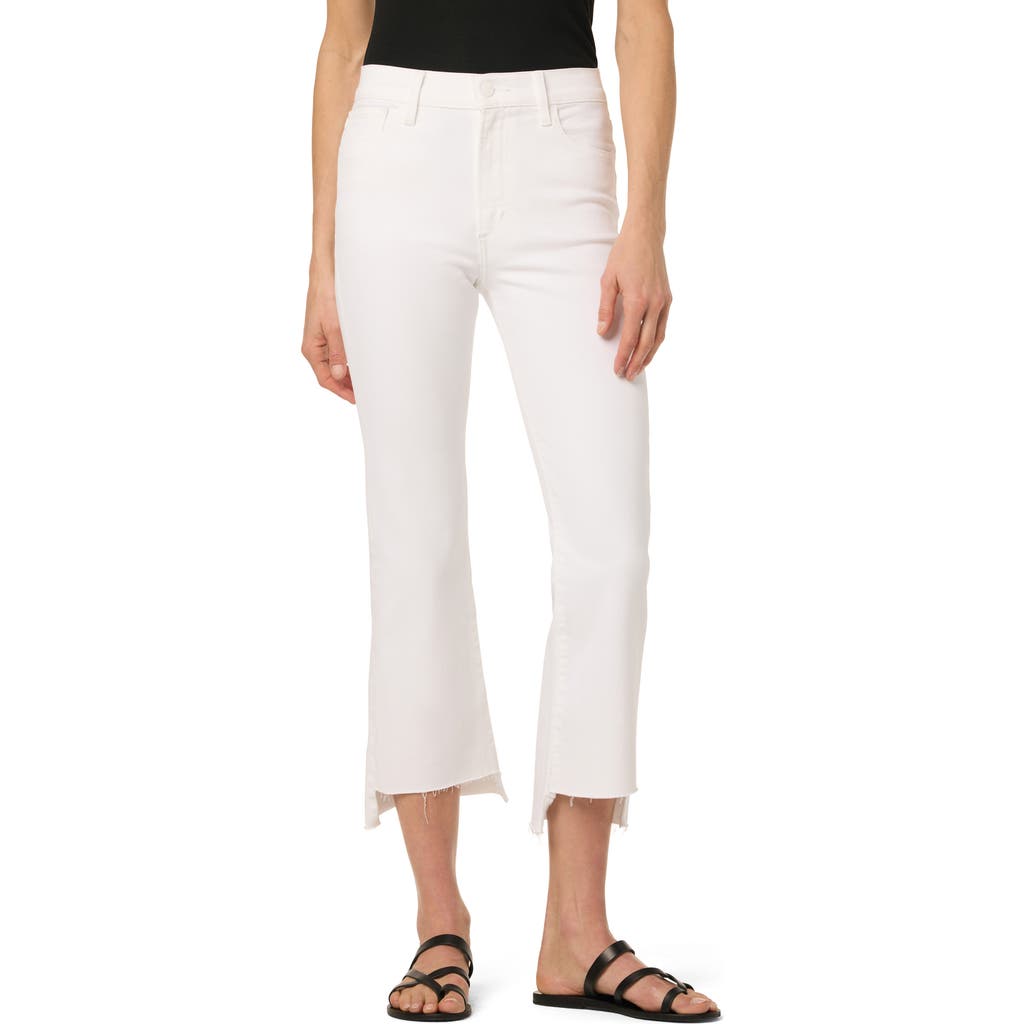 Joe's High Waist Crop Bootcut Jeans In White