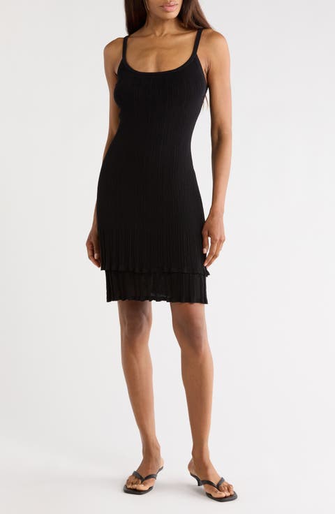 Lex Cotton Blend Tiered Slipdress