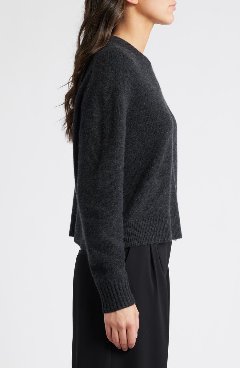 Theory Cashmere Crewneck Crop Sweater, Alternate, color, Dkch