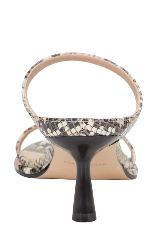 Marc Fisher Ltd Alonde Kitten Heel Slide Sandal In Light Natural Embossed