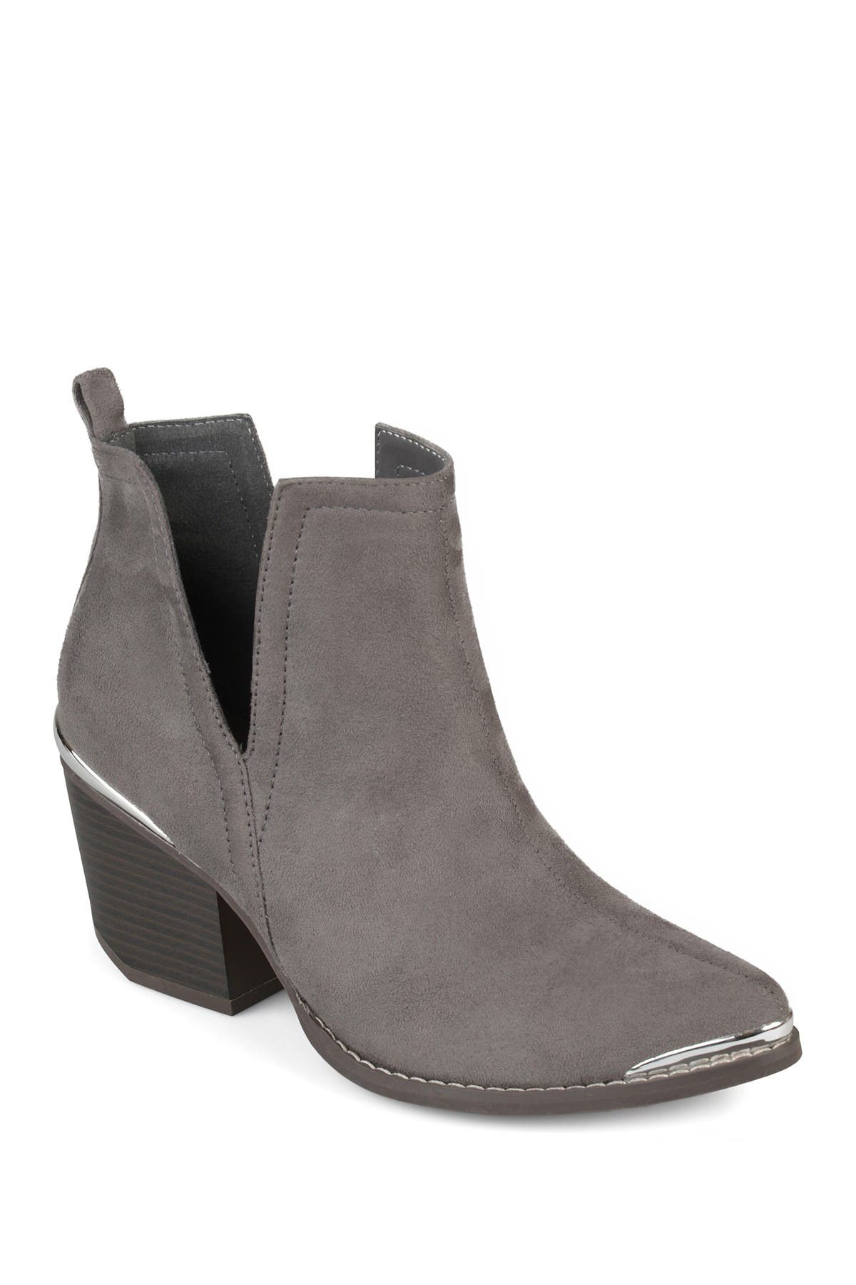 Issla Metal Trim Bootie, Alternate, color, GREY