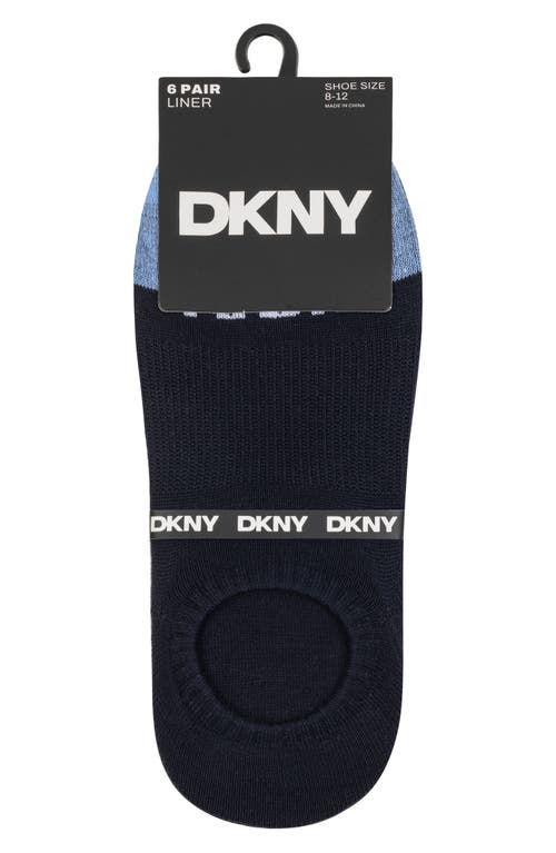 Dkny 6-pack Liner Socks In Multi