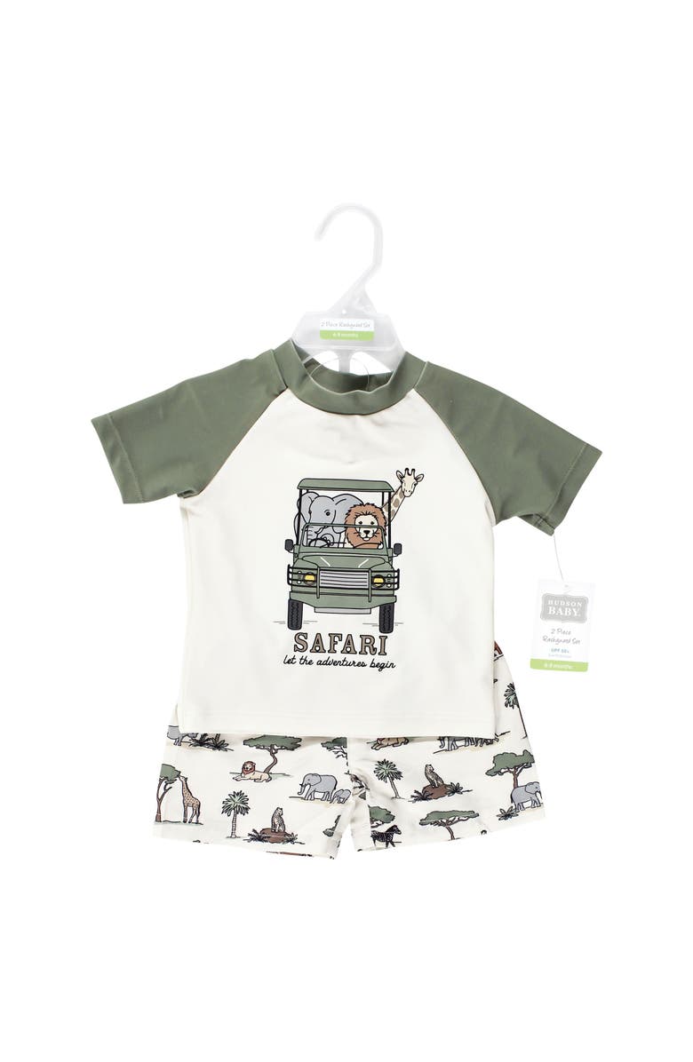 Hudson Baby Short Sleeve Rashguard, Alternate, color, Going On Safari