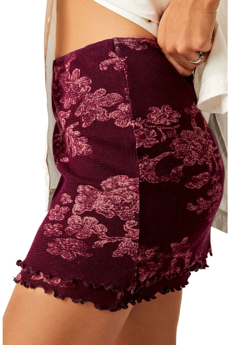 Poppy Floral Cotton Mesh Miniskirt, Alternate, color, BERRY COMBO