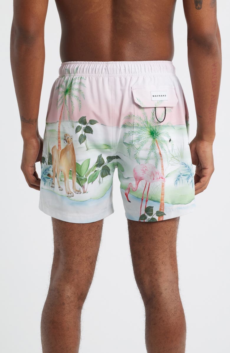 MAVRANS Palm Beach Swim Shorts, Alternate, color, Pink