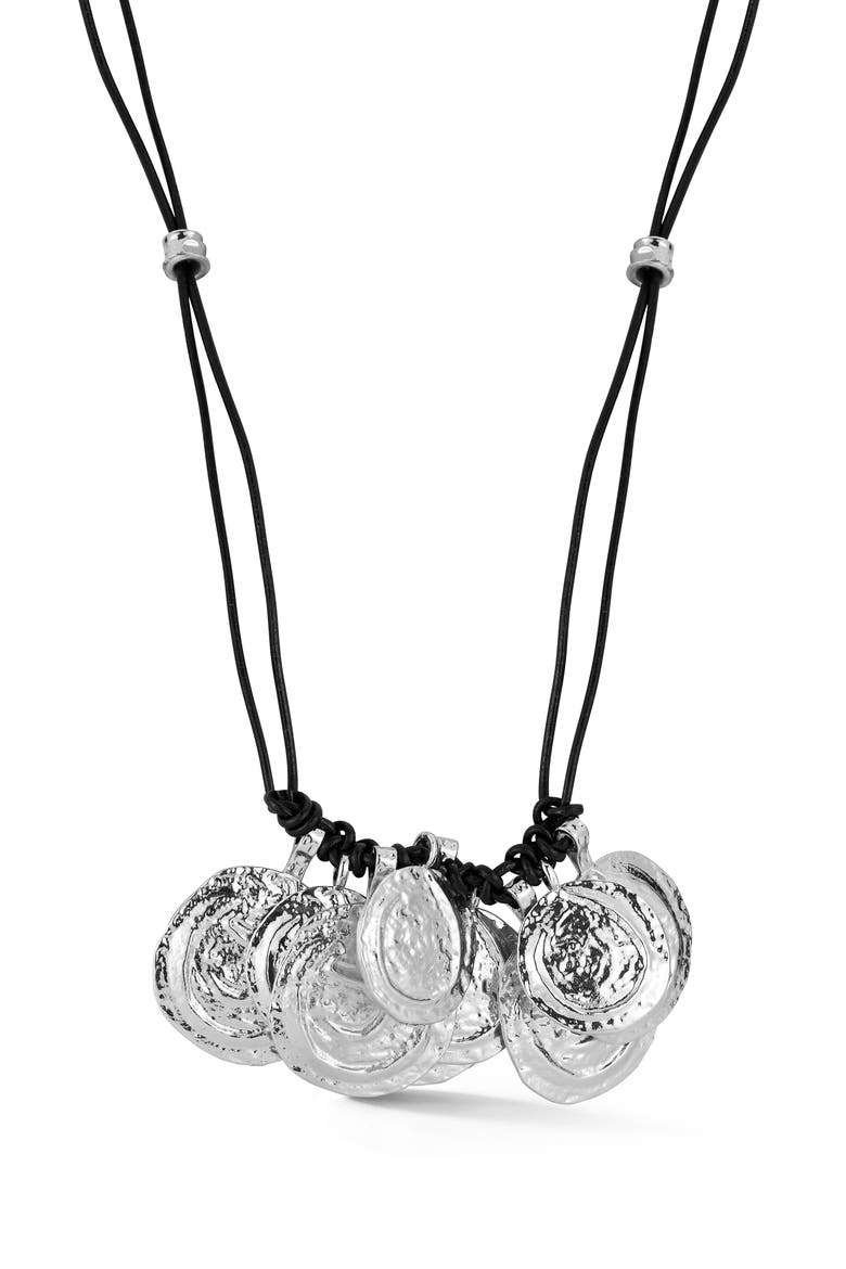 Coin Necklace, Main, color, SILVER