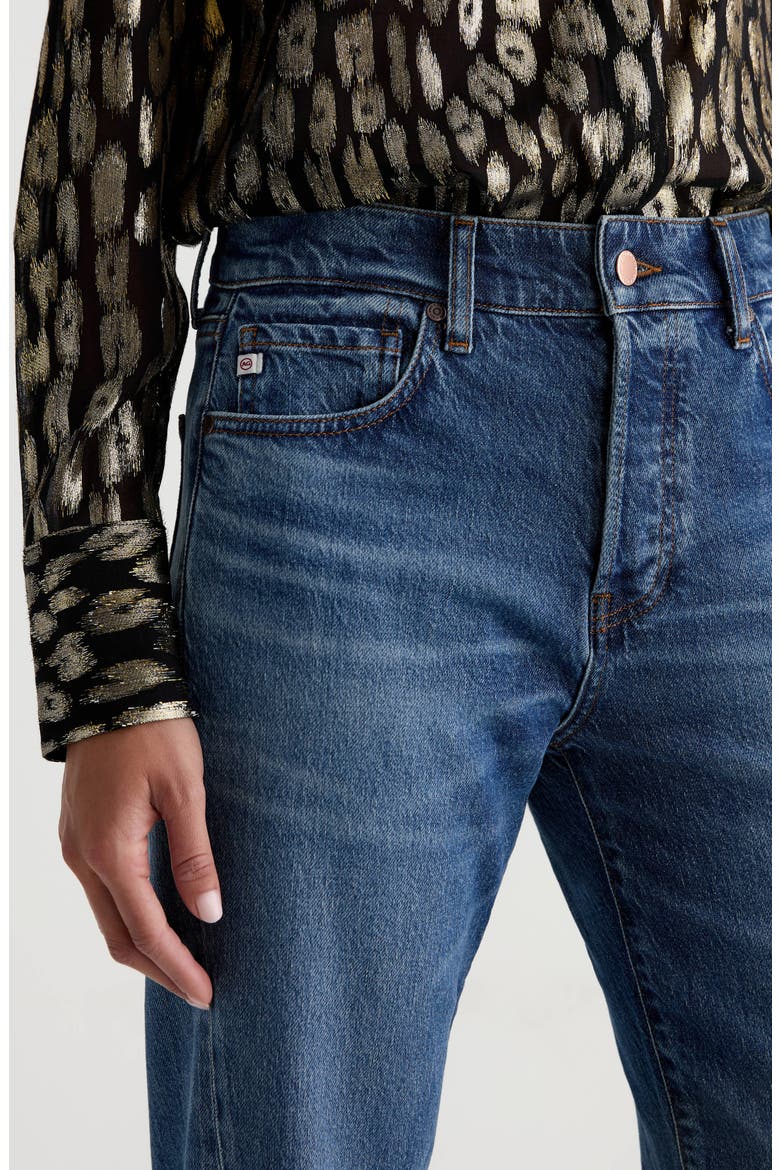 Sydney High Waist Raw Hem Straight Leg Jeans, Alternate, color, 13 YEARS CYMBALS