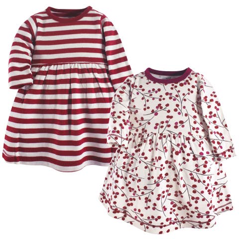 Comfortable Organic Long-Sleeve Dress 2 Pack (Toddler, Little Kid & Big Kid)