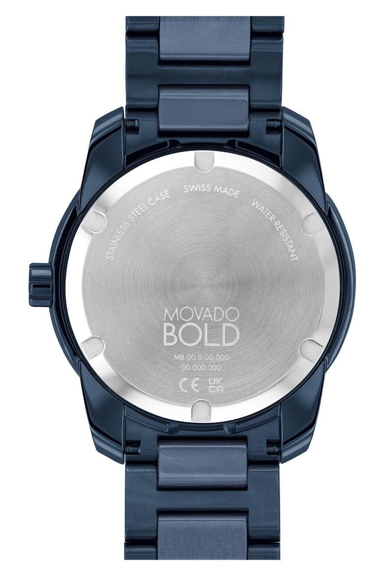 Bold Verso Bracelet Watch, 42mm, Alternate, color, BLUE