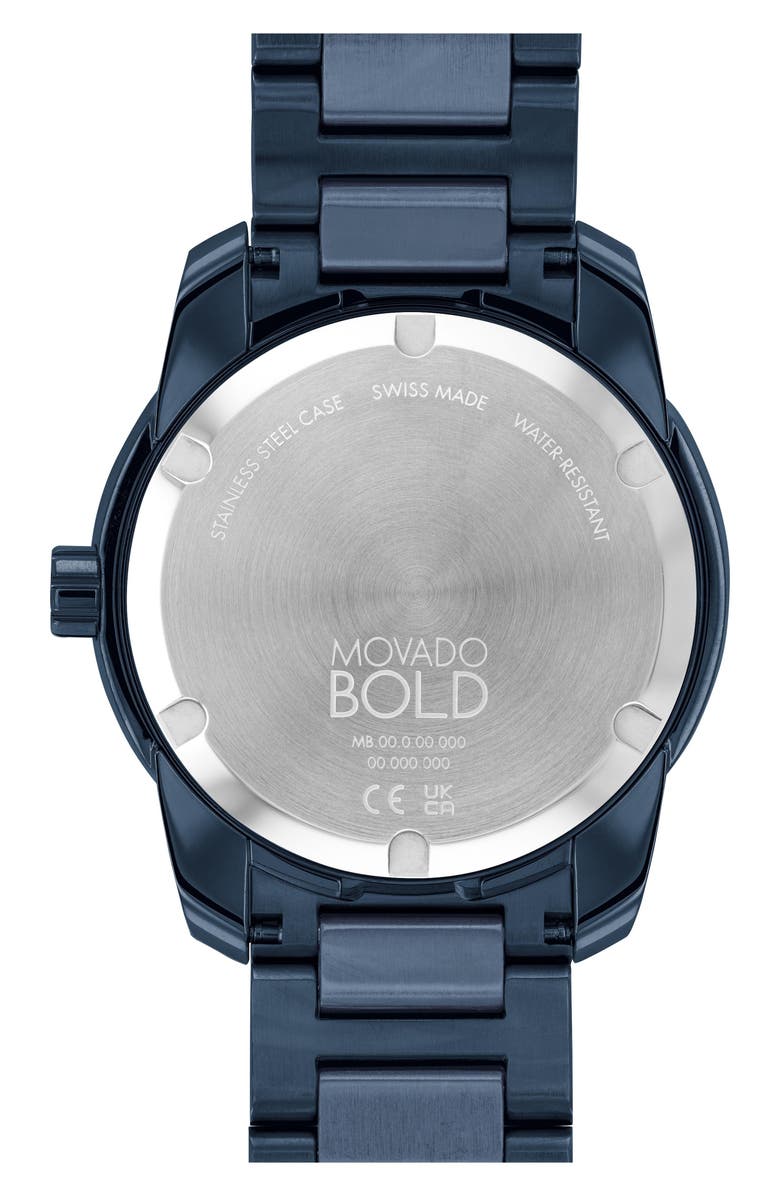 Movado Bold Verso Bracelet Watch, 42mm, Alternate, color, Blue