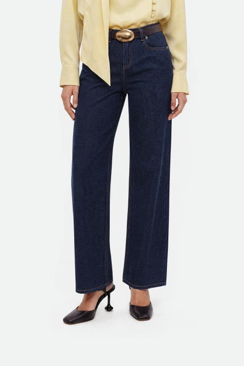 High Rise Straight Leg Jeans