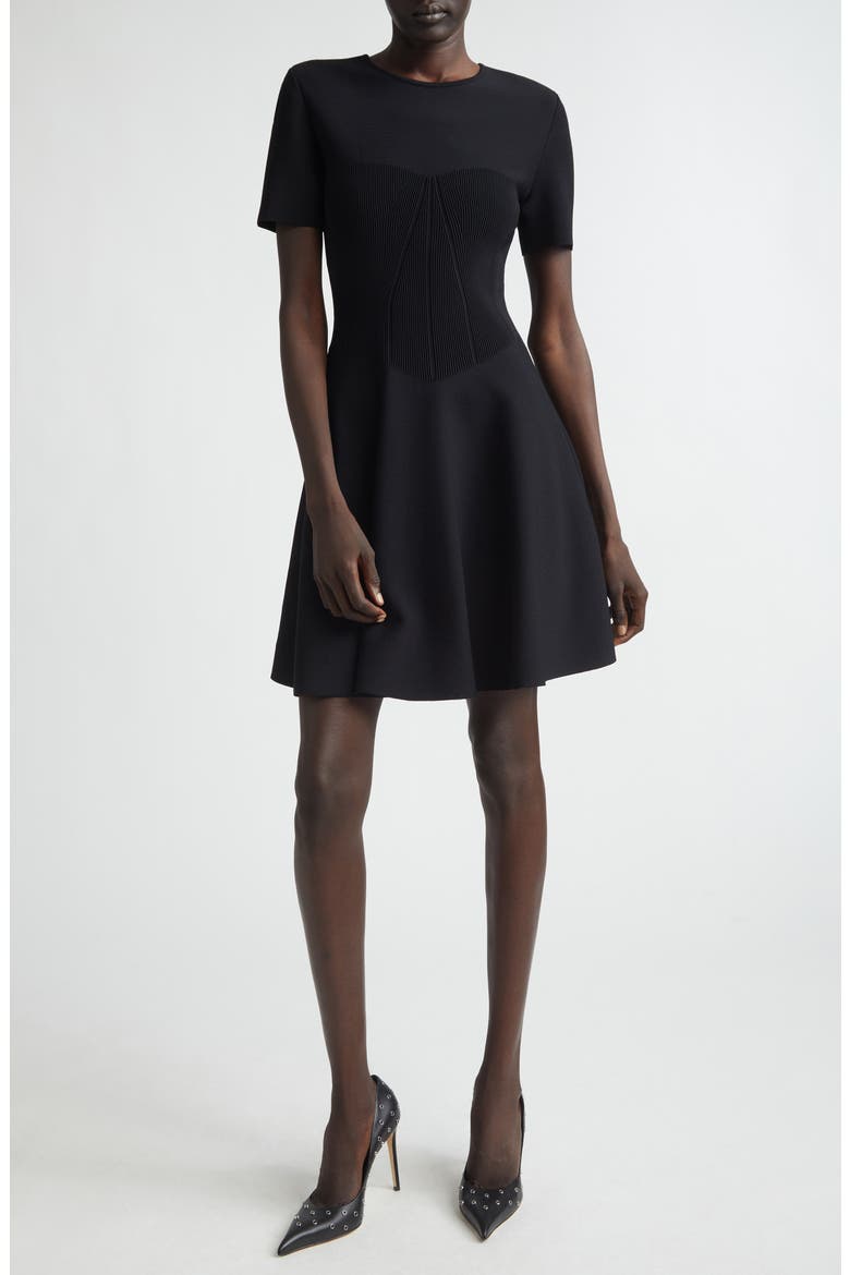 Volume Minidress, Main, color, BLACK