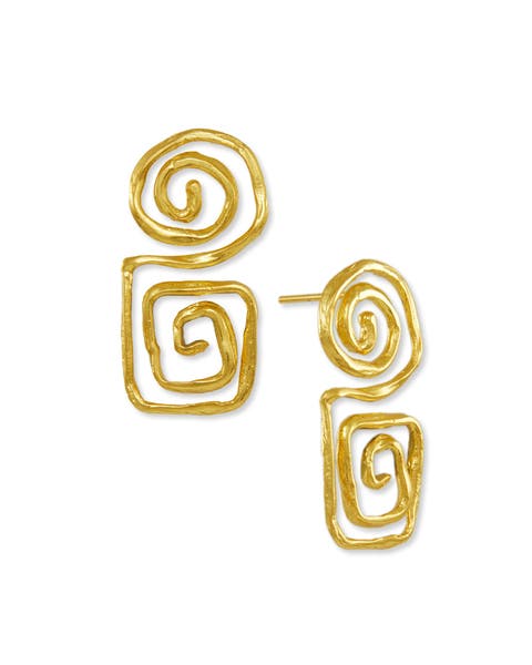 Megara Geometric Spiral Stud Earrings