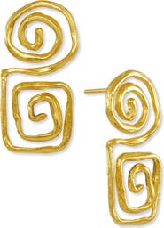 Ottoman Hands Megara Geometric Spiral Stud Earrings