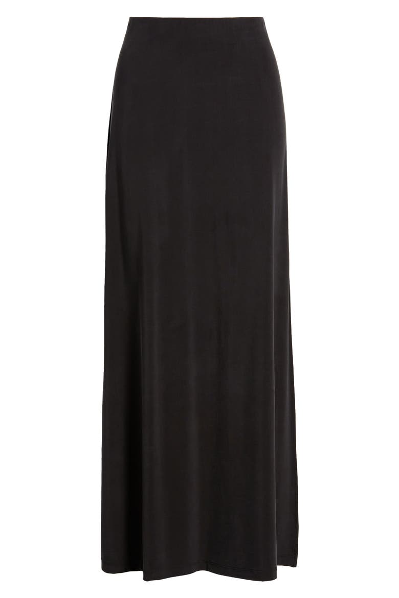 Drape Maxi Skirt, Alternate, color, BLACK DARK