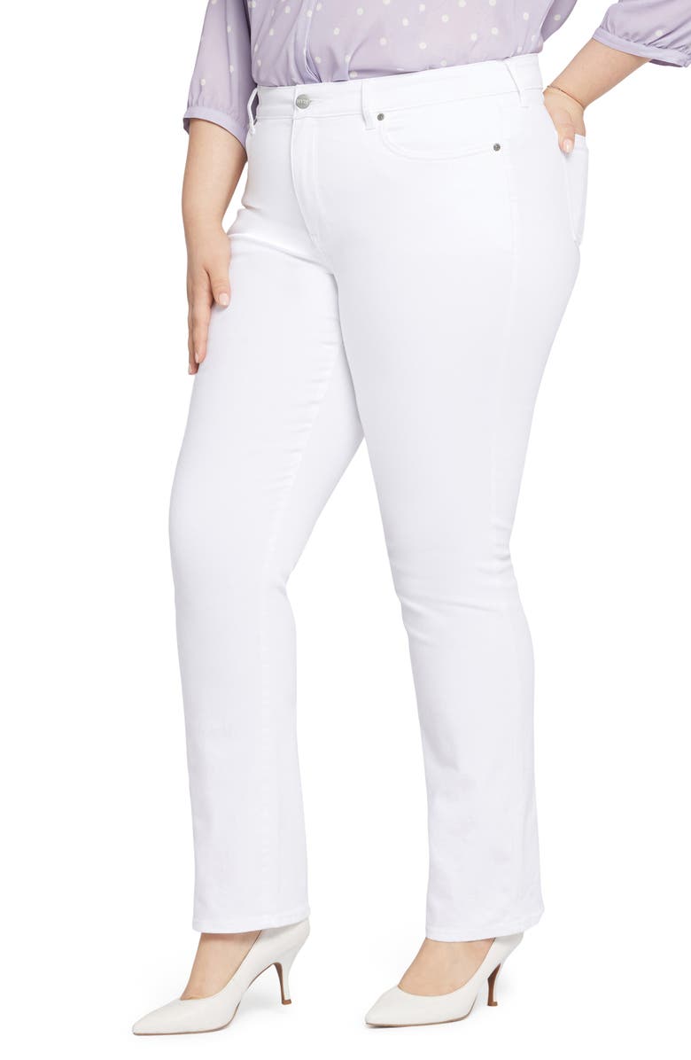 NYDJ Marilyn Straight Leg Jeans, Alternate, color, Optic White