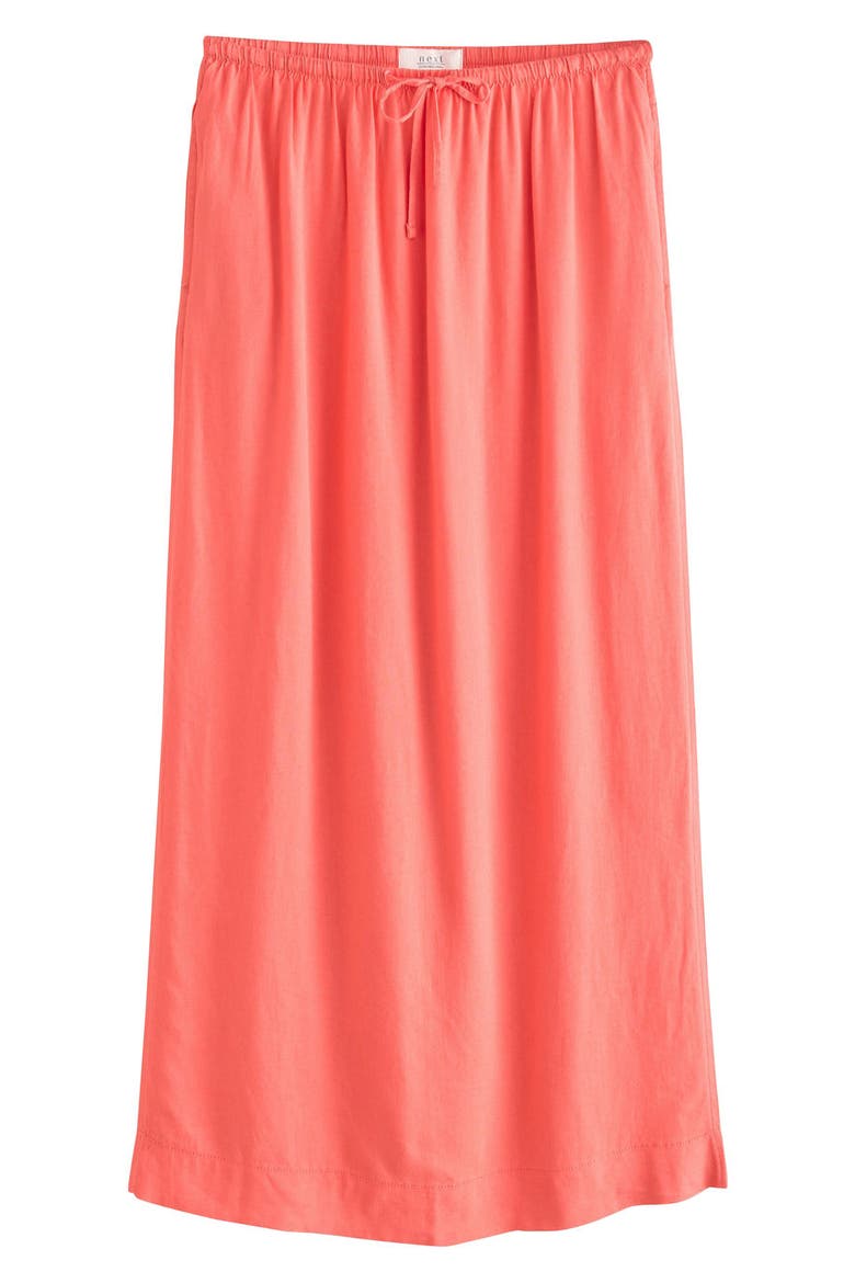 Tie Waist Maxi Skirt, Alternate, color, ORANGE