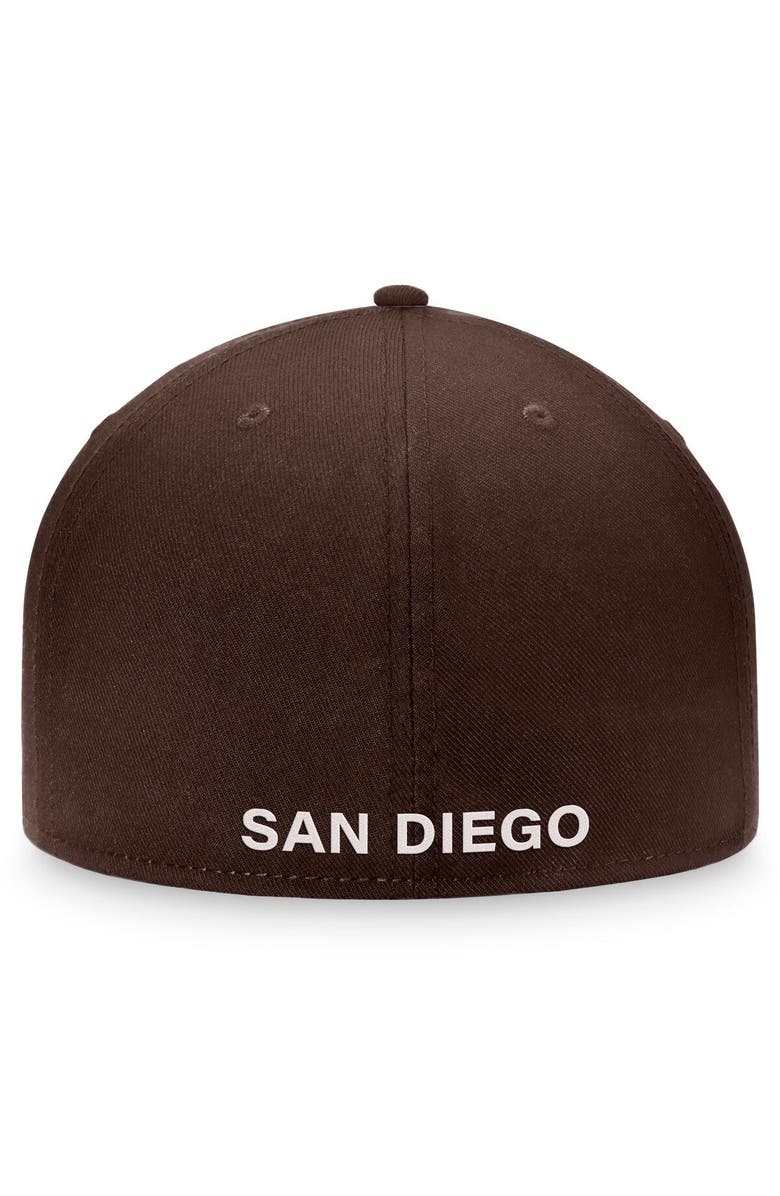 FANATICS Men's Fanatics Branded Brown San Diego Padres Gothic Script Fitted Hat, Alternate, color, 