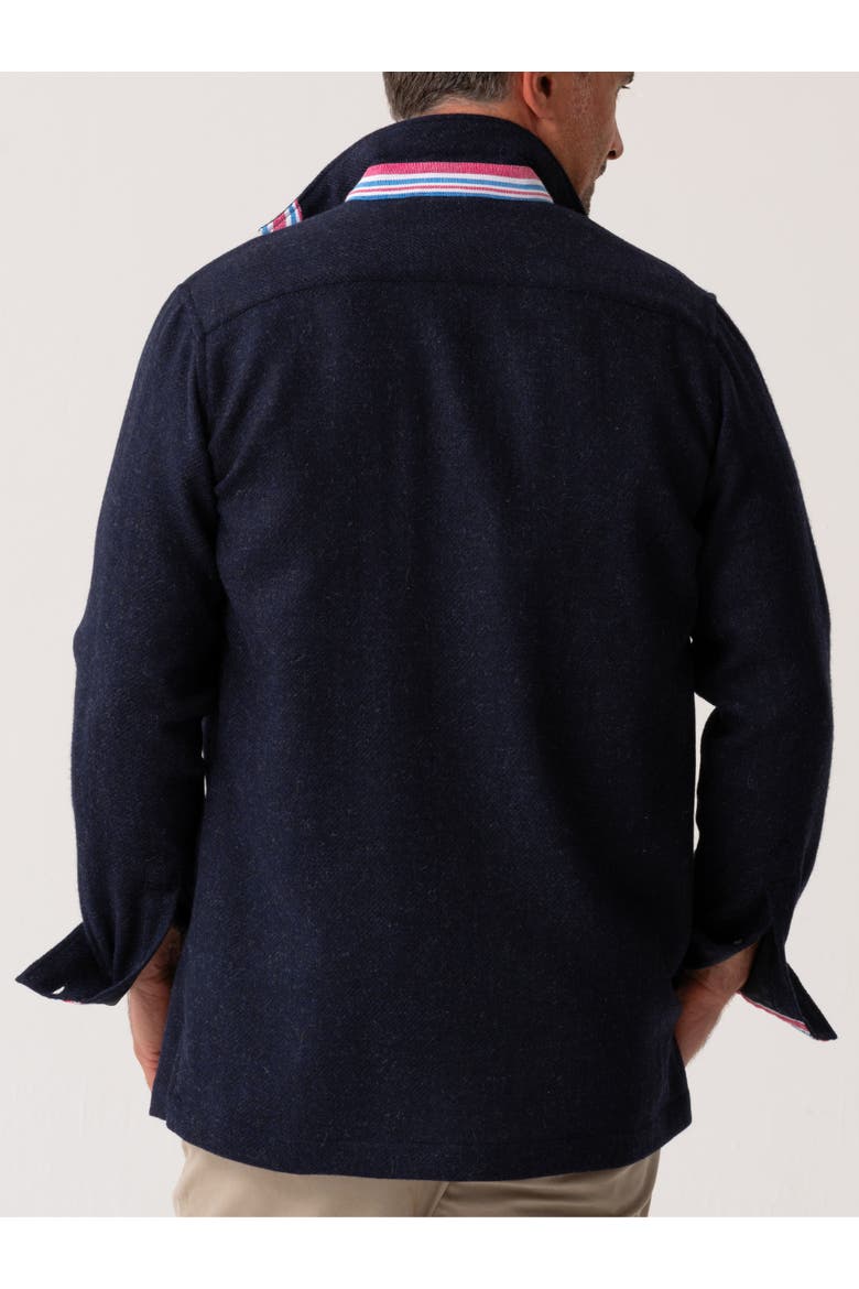 Long Sleeve Wool Shirt-Jacket, Alternate, color, Navy