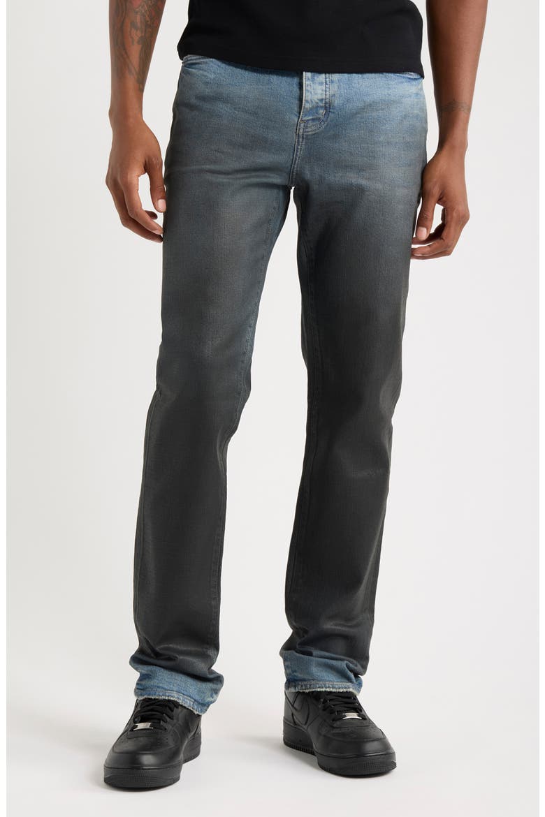Coated Gradient Skinny Jeans, Main, color, MID INDIGO
