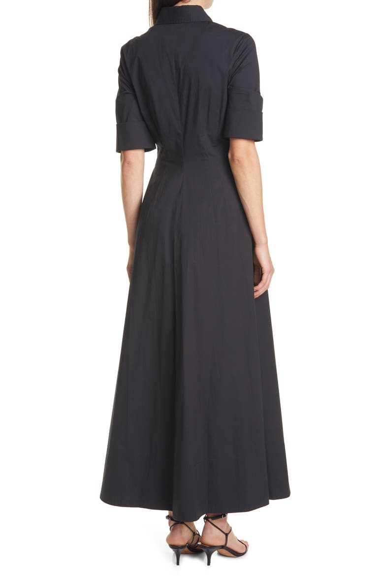 Joan A-Line Shirtdress, Alternate, color, BLACK