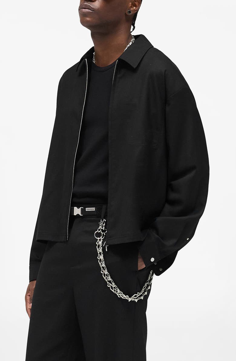 Represent Zip-Up Jacket, Alternate, color, Jet Black