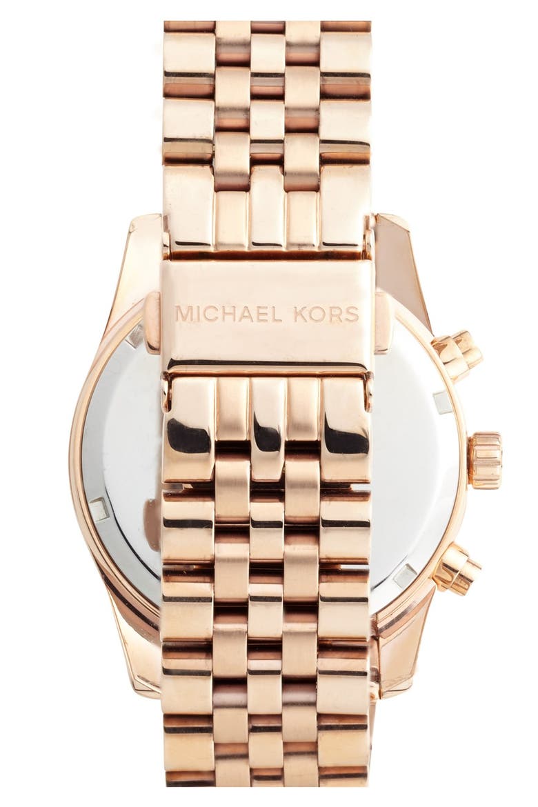 'Lexington' Chronograph Bracelet Watch, 38mm, Alternate, color, ROSEGOLD