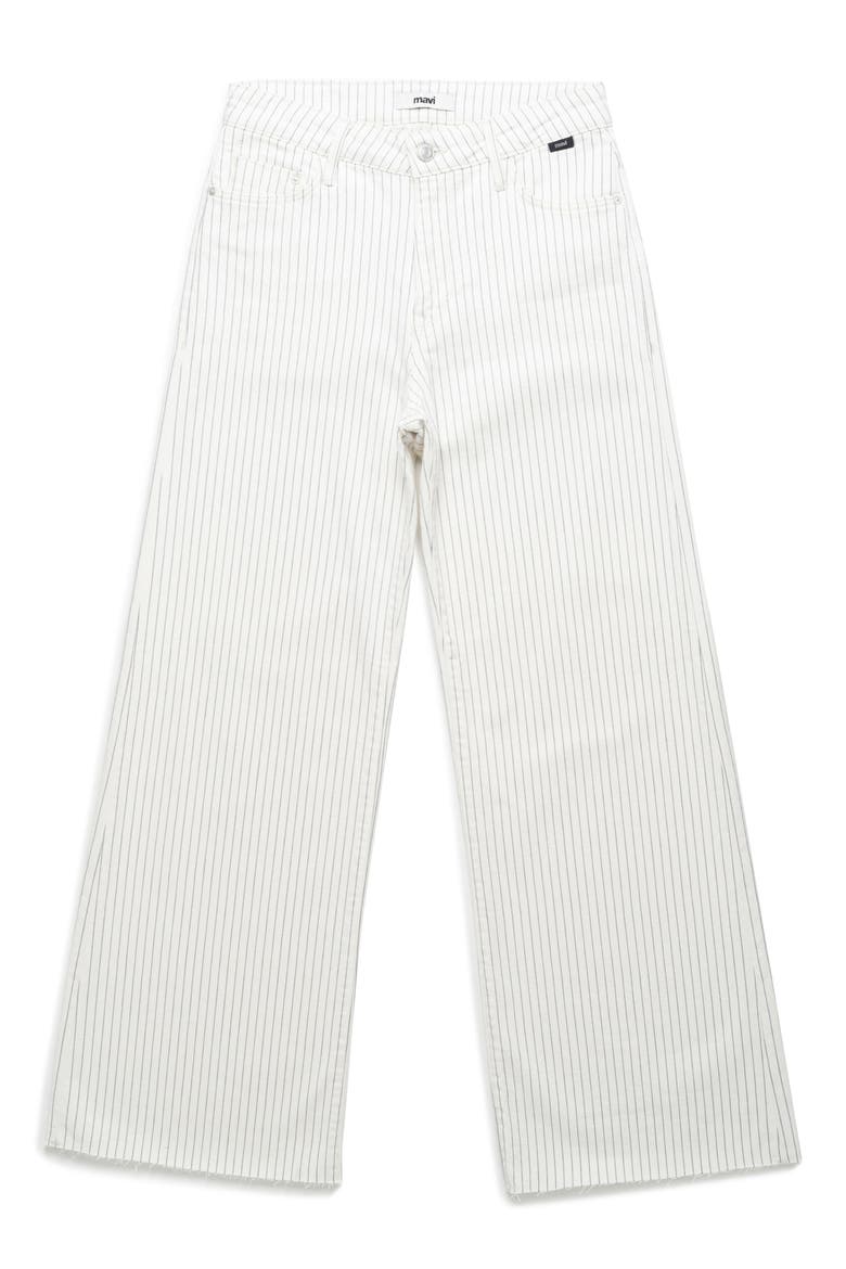 Paloma Stripe Flare Jeans, Alternate, color, OFF-WHITE STRIPE DEN