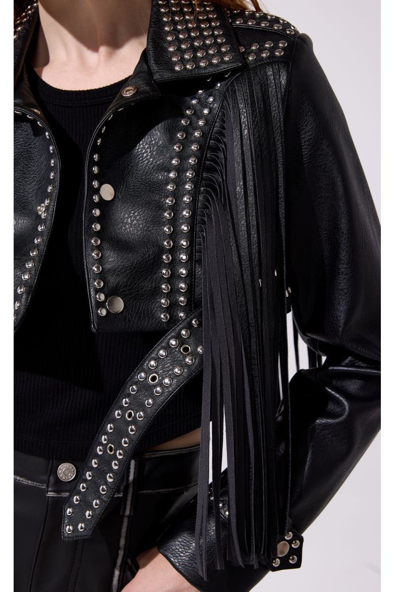 Oakly Fringe Jacket, Alternate, color, BLACK
