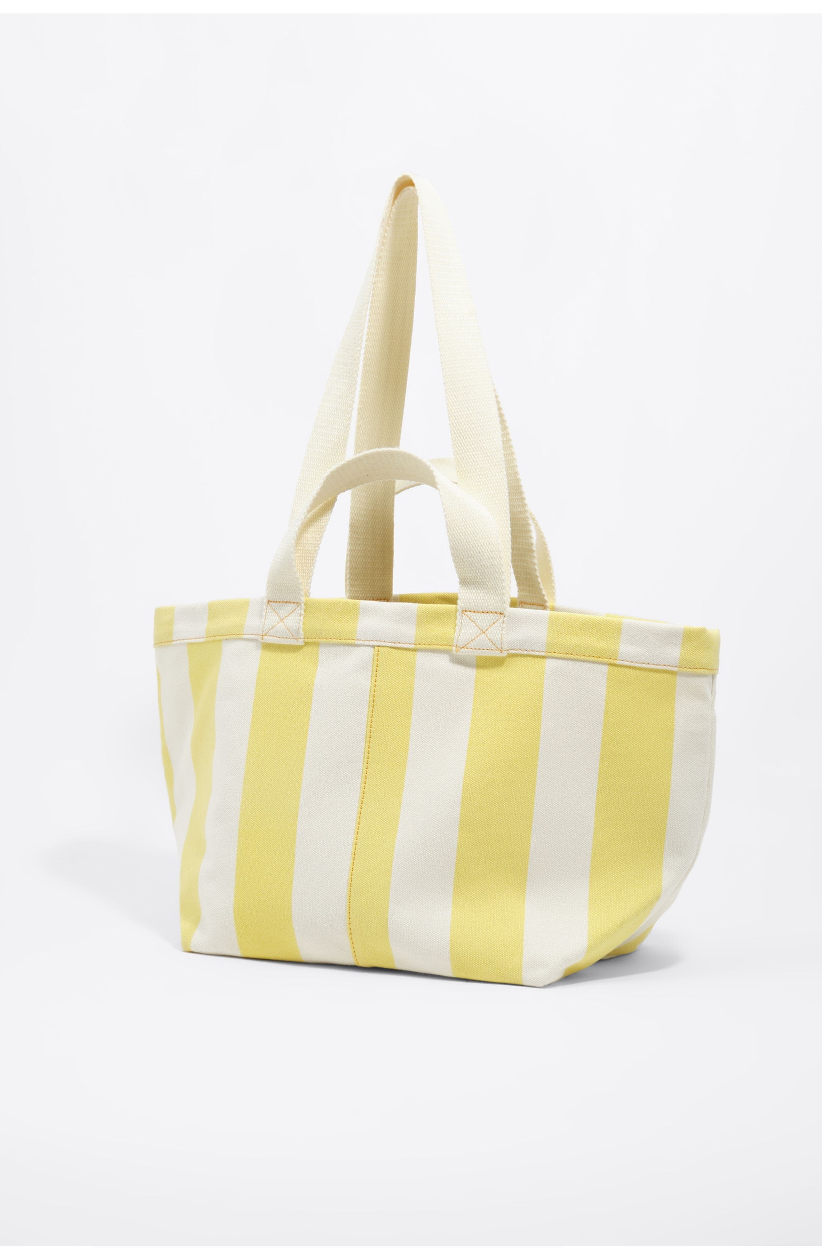 Striped Cotton Maxi Beach Bag, Alternate, color, STRIPES LIMELIGHT
