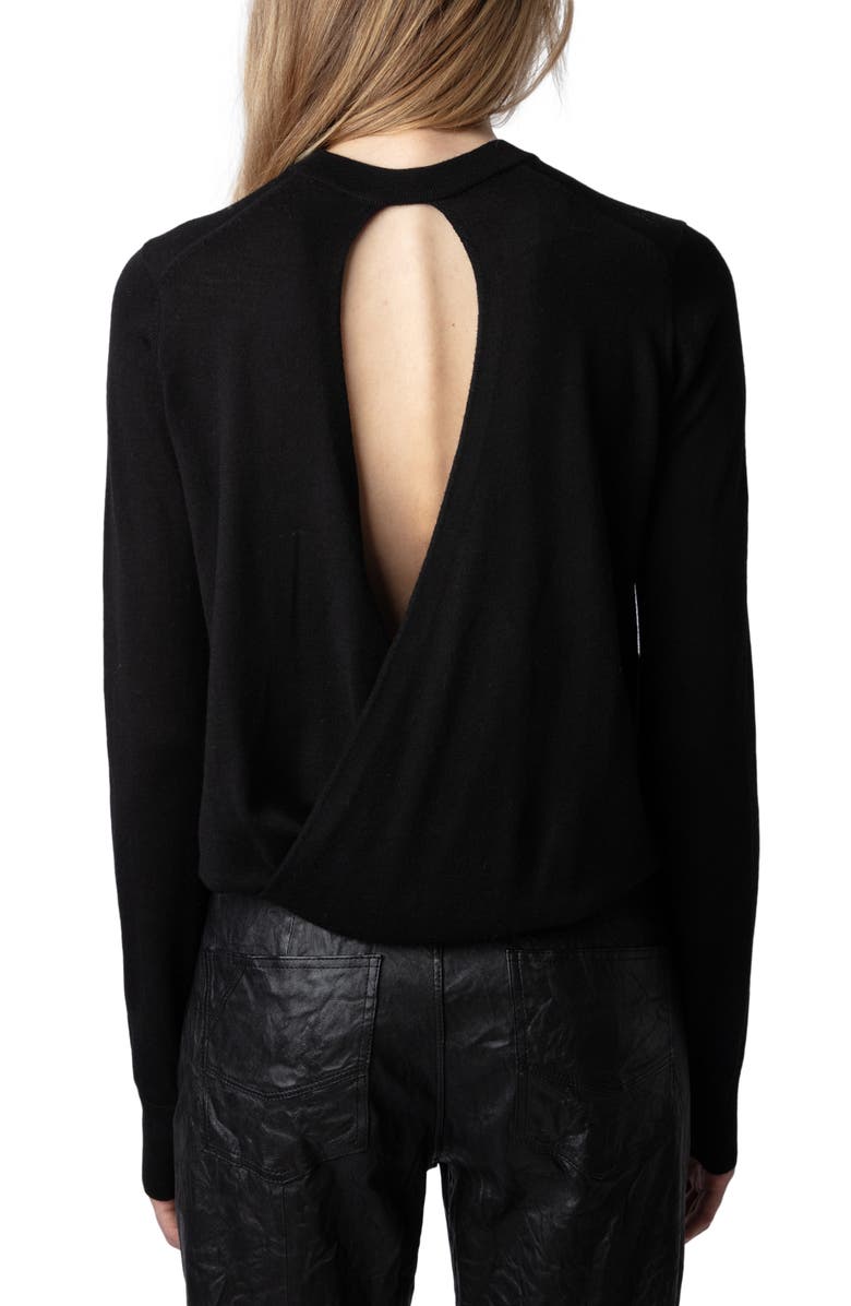 Zadig & Voltaire Emma Wool Crewneck Sweater, Alternate, color, 