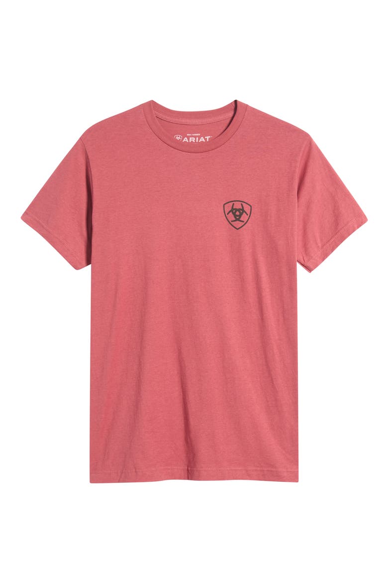 Banner Badge Graphic T-Shirt, Alternate, color, RED CLAY HEATHER
