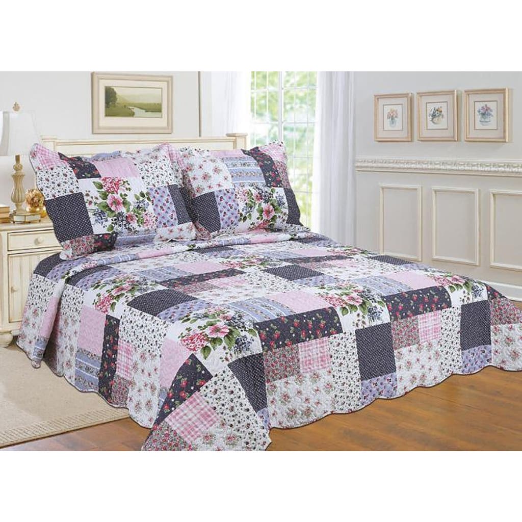 J&v Textiles J And V Textiles Reversible Quilt Set In Multi