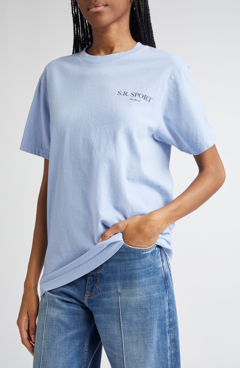 Sporty & Rich Wimbledon Cotton Graphic T-Shirt, Alternate, color, 