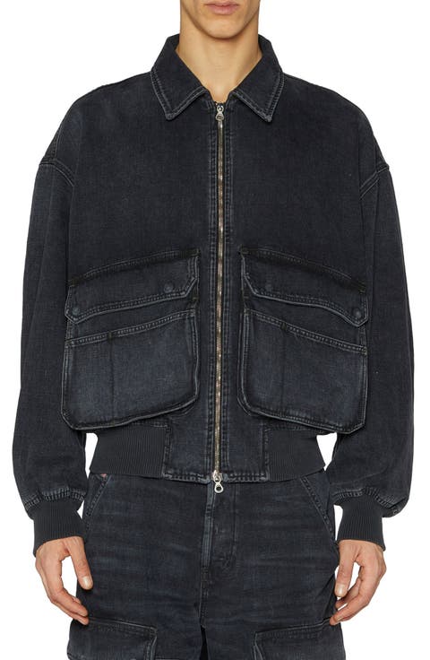 D-Kurz Oversize Denim Zip Jacket