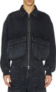 DIESEL® D-Kurz Oversize Denim Zip Jacket