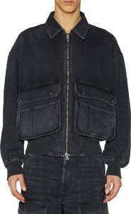 DIESEL® D-Kurz Oversize Denim Zip Jacket
