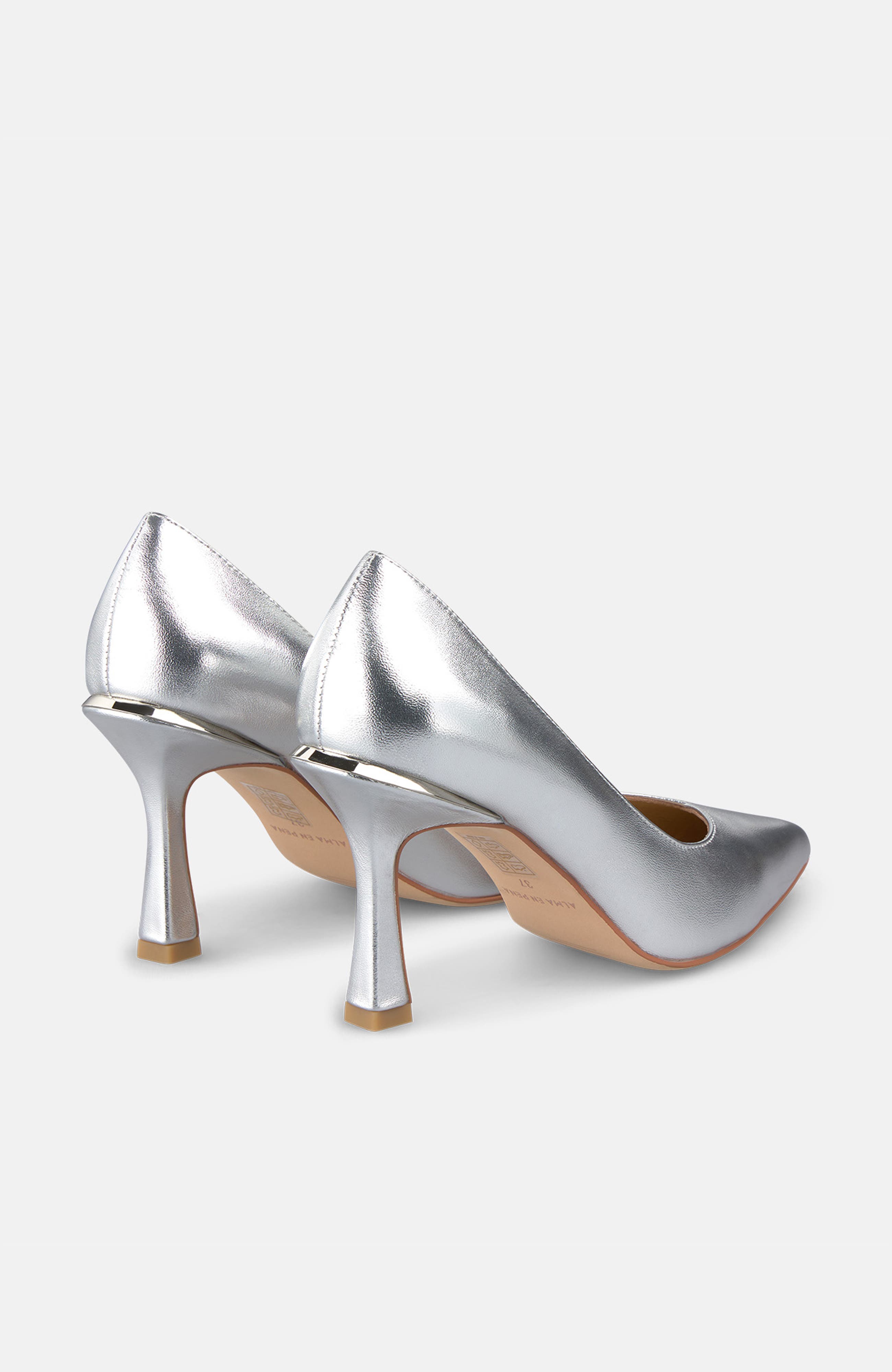 Pointed Toe Stiletto Shoe, Alternate, color, Silver
