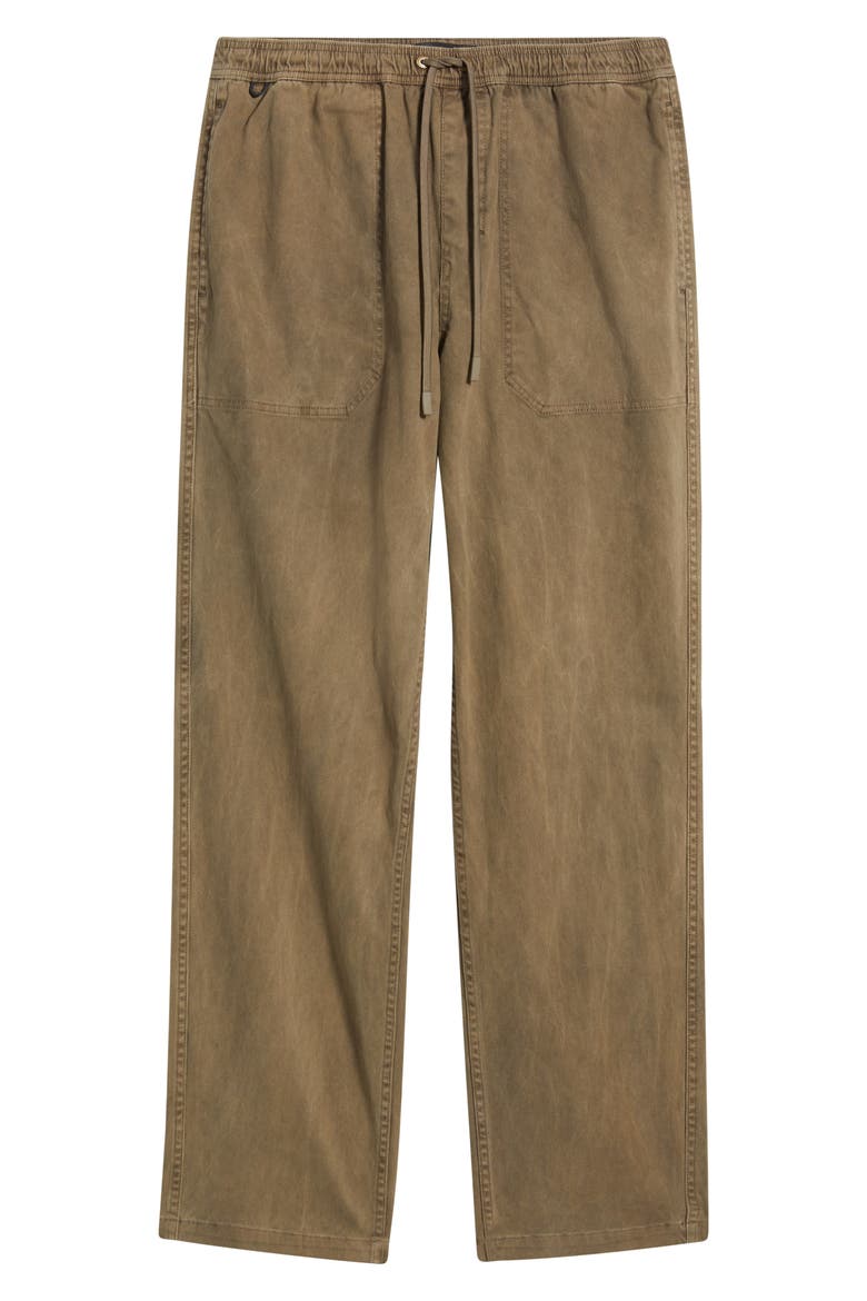 Made to Fade Stretch Cotton Drawstring Pants, Alternate, color, WASHED BROWN
