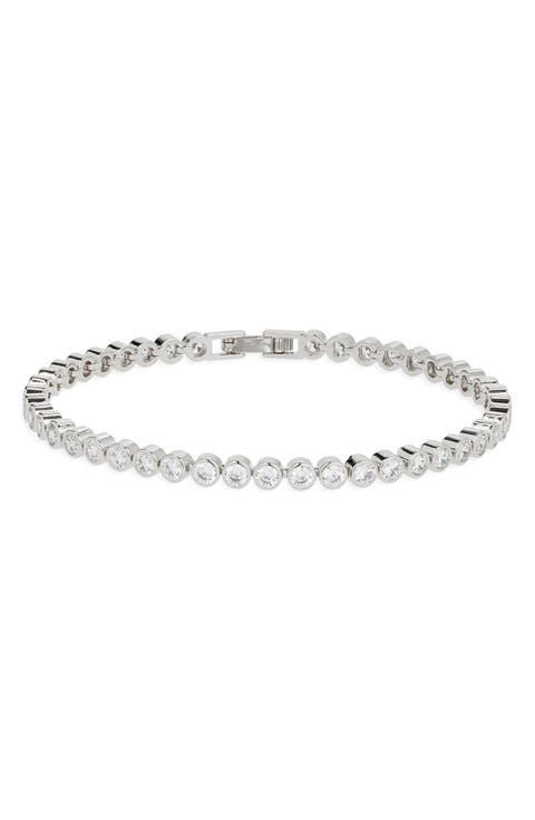 Cubic Zirconia Bezel Tennis Bracelet