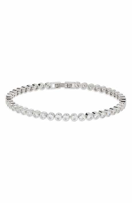 Nordstrom Cubic Zirconia Bezel Tennis Bracelet
