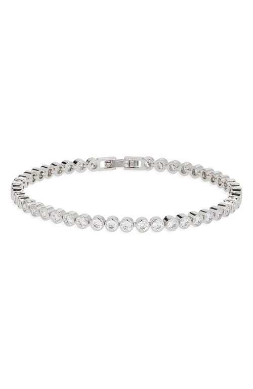Nordstrom Cubic Zirconia Bezel Tennis Bracelet In White