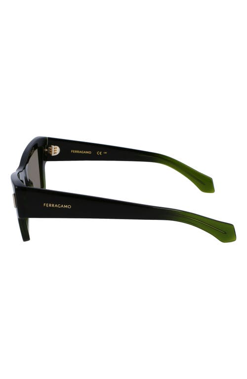 Ferragamo Rivets 53mm Modified Rectangular Sunglasses