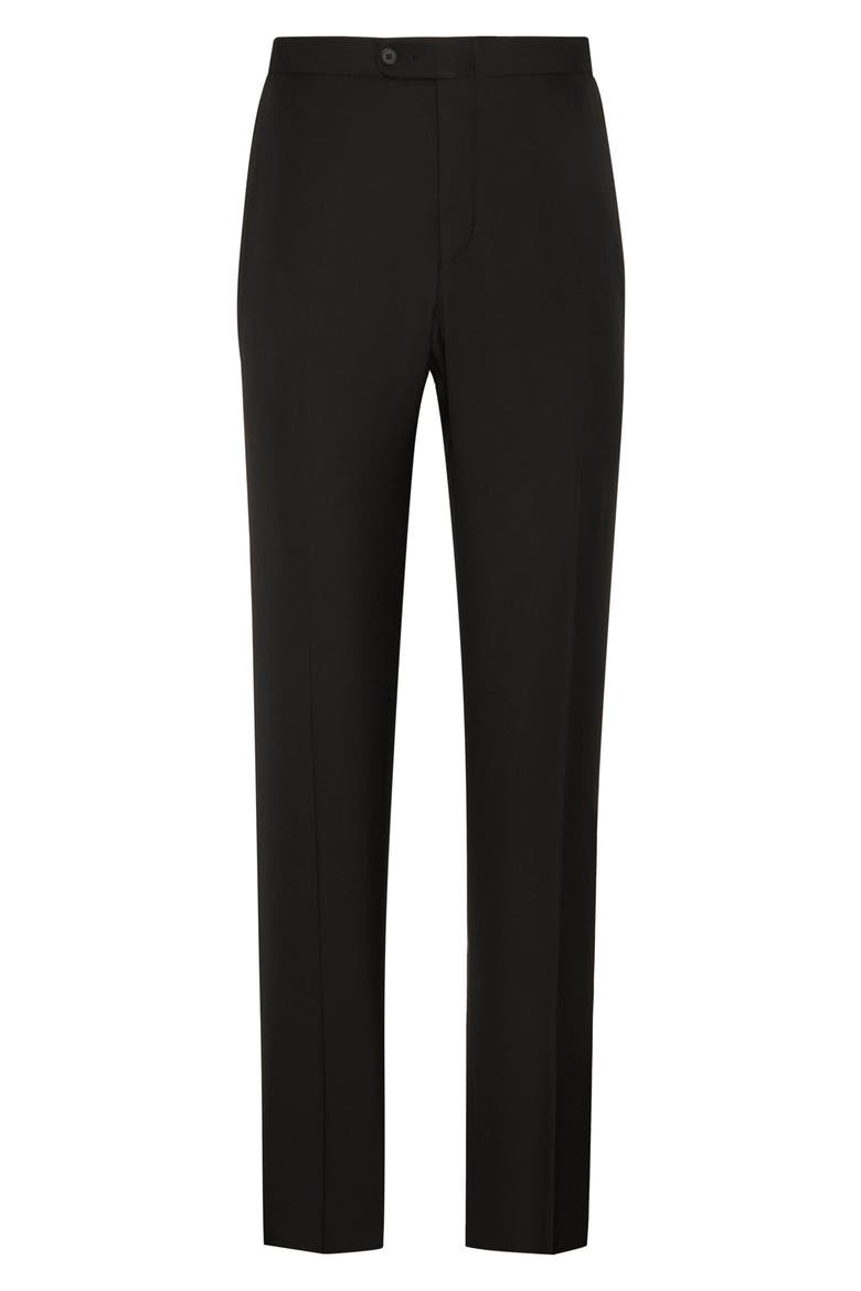Infinity Classic Fit Peak Lapel Wool Tuxedo, Alternate, color, BLACK
