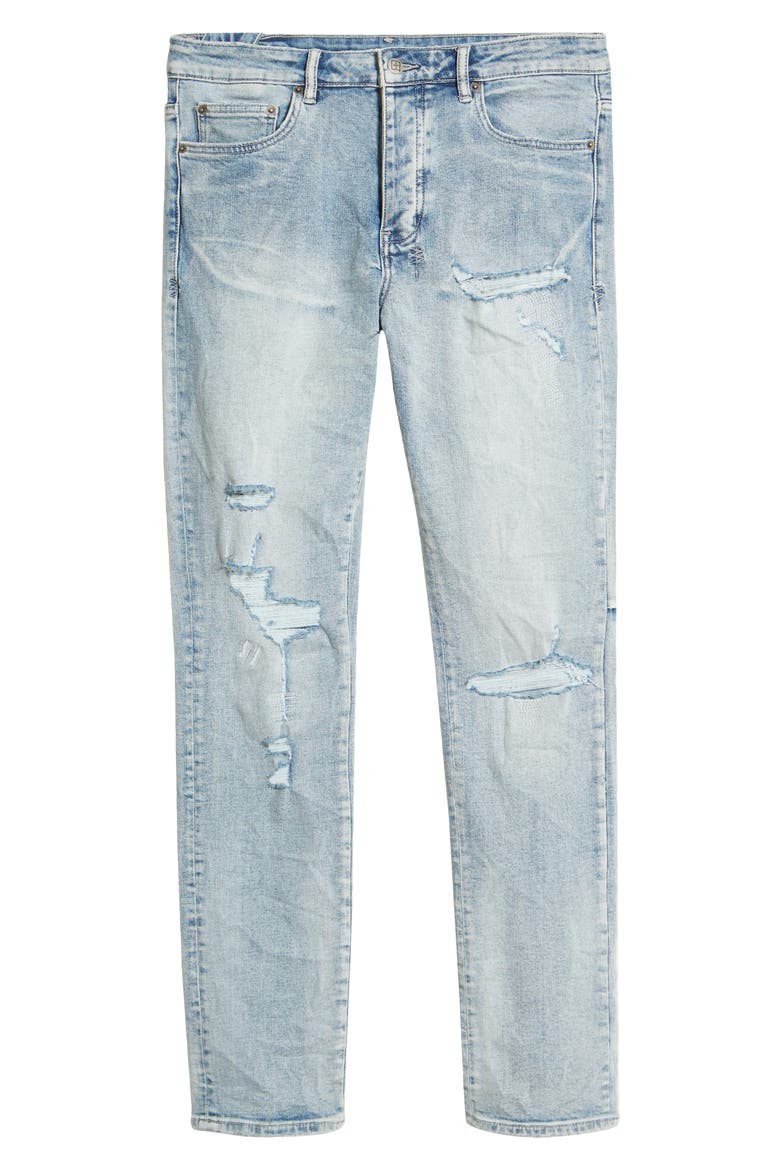 Chitch Punk Trashed Slim Fit Stretch Jeans, Alternate, color, PHILLY BLUE