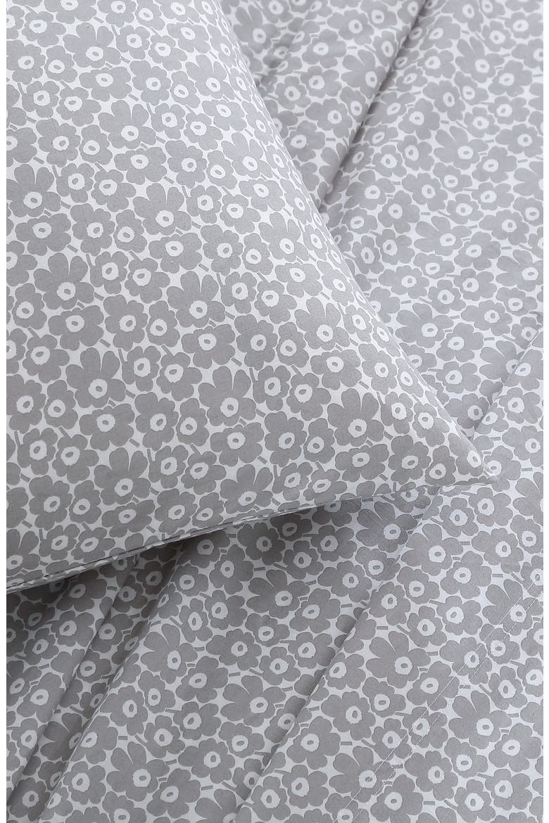 Pikkuinen Unikko Floral Sheet Set, Alternate, color, GREY